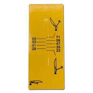 Teleco 06495 spare part sticker hefhoogteaanduiding