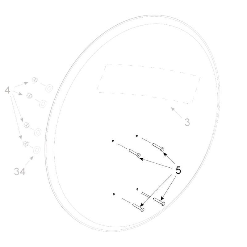 Teleco 10425 spare part Schroef M5x10 CL.65