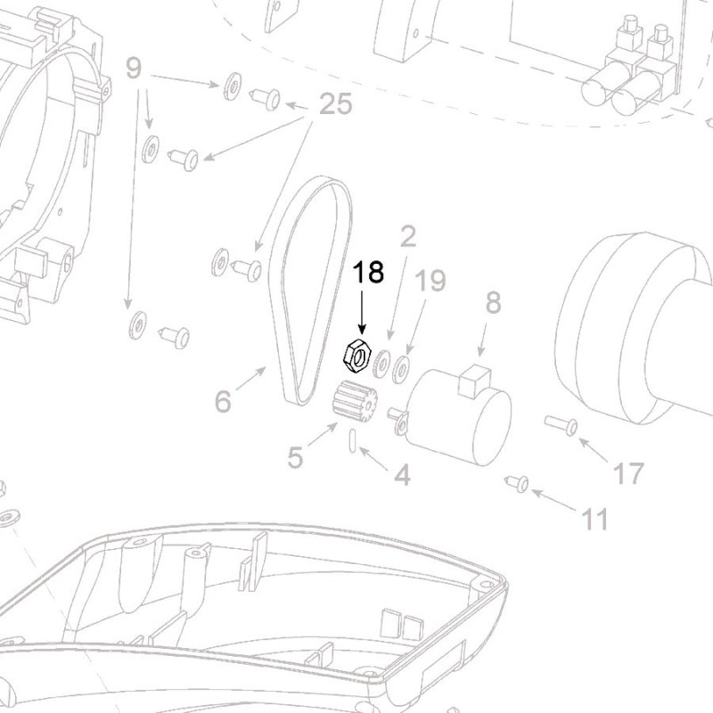 Teleco 11178 spare part Zelfborgende moer M3
